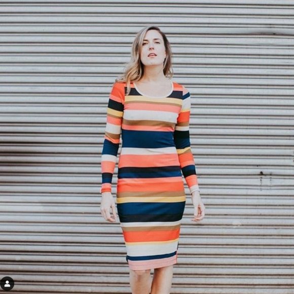 Anthropologie VIVID STRIPE COLUMN DRESS size XS new with tag - Picture 9 of 13